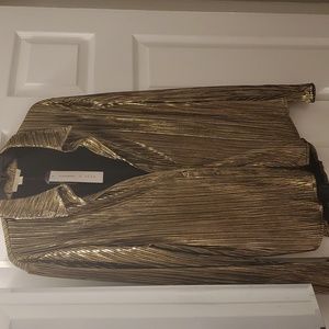 Womens gold black blouse XL